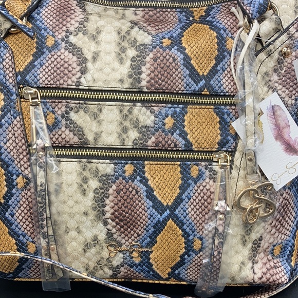 Jessica Simpson python skin tote Satchel purse - Picture 5 of 5